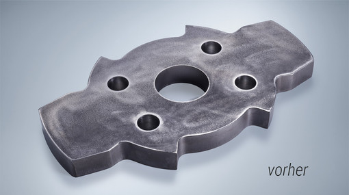 Brenngeschnittenes Bauteil "Vorher"